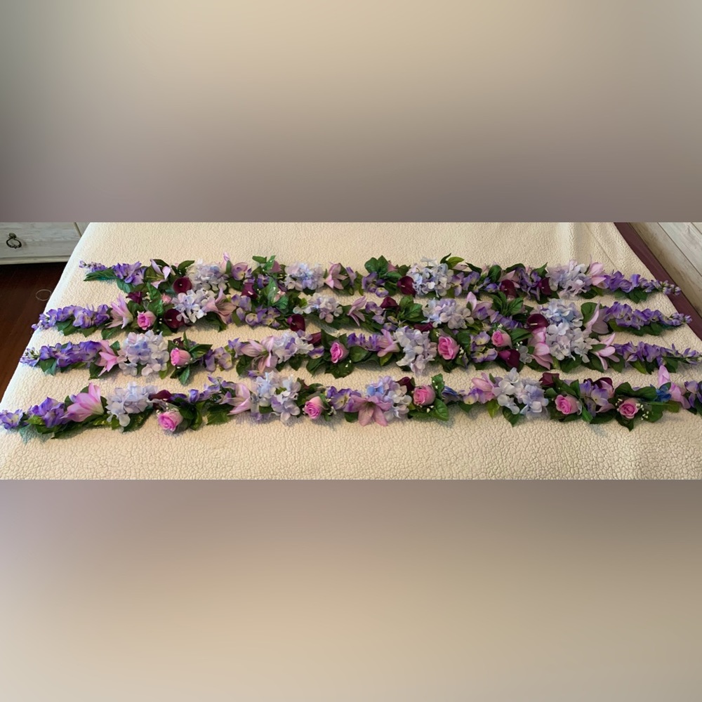 Faux flower garland